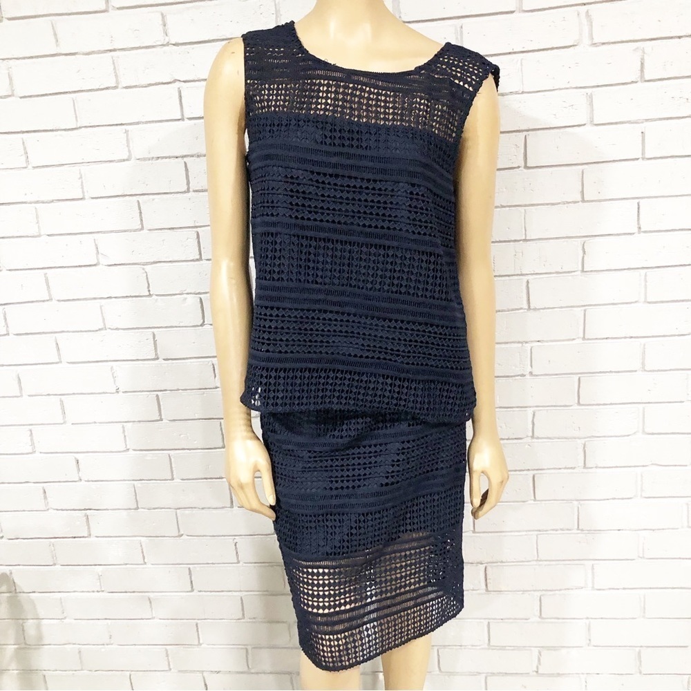 Cupcakes and Cashmere Navy Lace Skirt Set